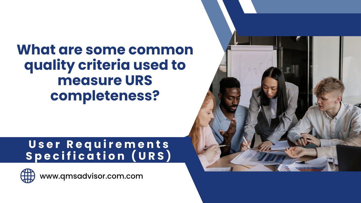 quality criteria used to measure URS completeness